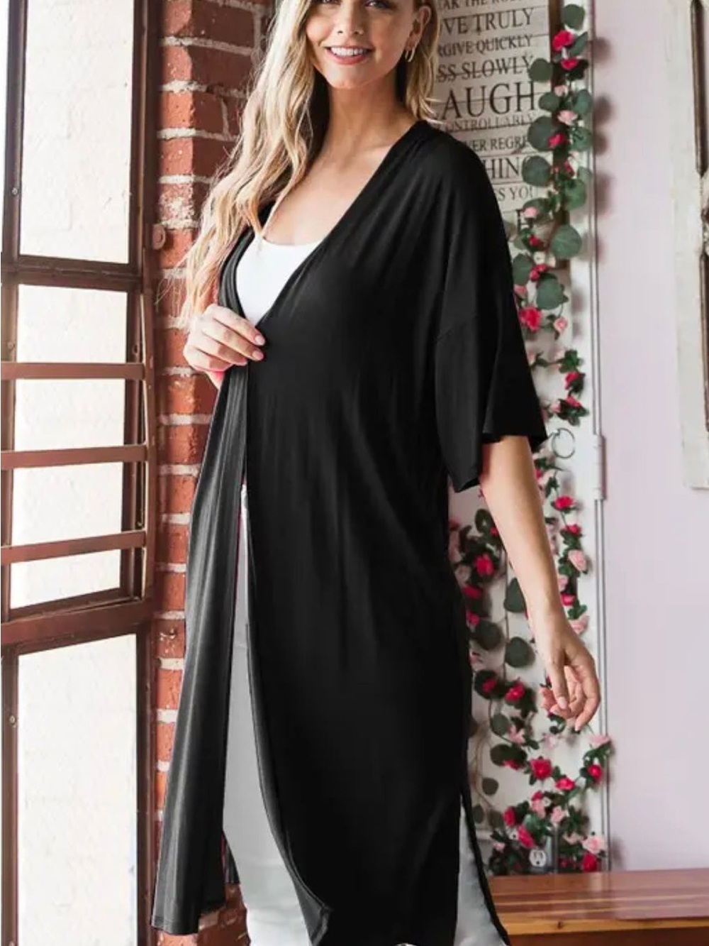 Small Black Open Cardigan for Women